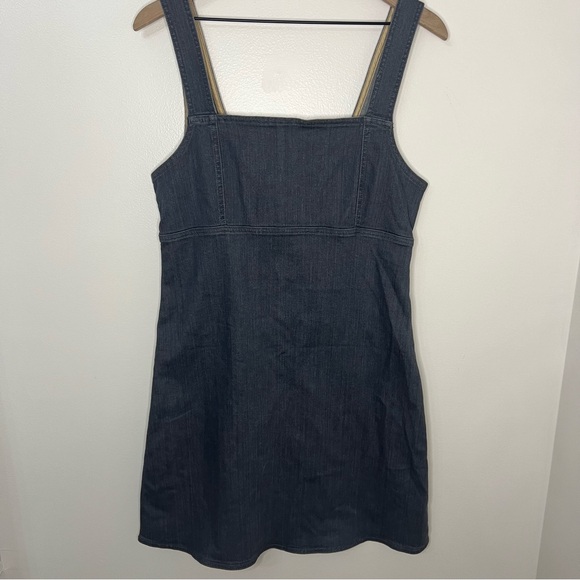 Rag Bone Women's Paula Denim Empire Dress In Grey Size Large